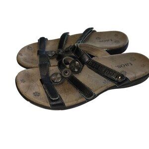 Taos Womens‎ Sandals Shoes Size 7 Black Adjustable Pre-Owned